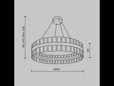 Подвесной светильник Mirage, MOD173PL-L60BS3K