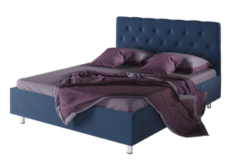Кровать "Фрейлина" синего цвета