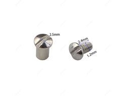 Гайка удлиняющая, комплект с винтом М1.2*2.5*3.7 мм серебро (25шт)