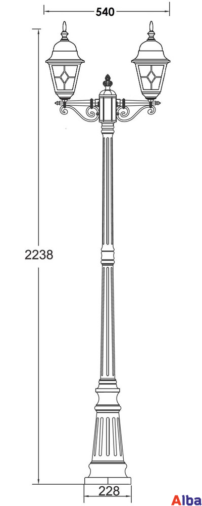 Quadro M 79909A Парковый светильник