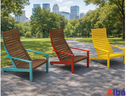 шезлонг - кресло парковый уличный