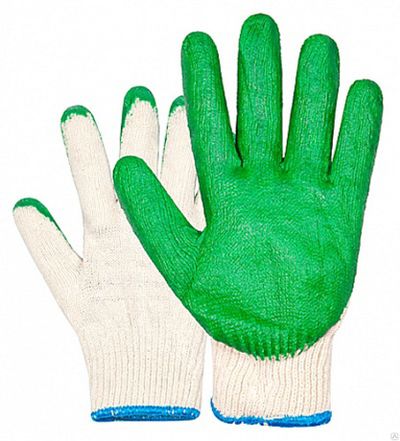 Перчатки ПВХ латексный облив