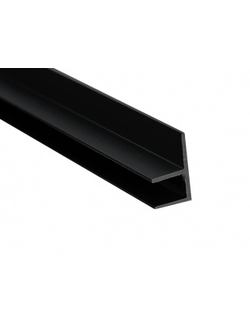 Планка д/панелей "Скиф" 6мм  600мм угловая, черная (F)