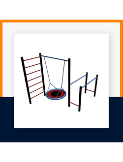 Спортивная площадка Workout W04.30 + качель-гнездо