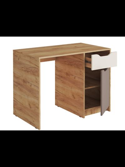 Rich Стол письменный СП-001 Дуб Крафт золотой - Миндаль/Глиняный серый