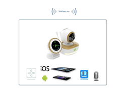 Wi-Fi радио-видеоняня Ramili Baby RV1800 с повышенной дальностью, 2-в-1, Full HD