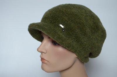 Зеленая женская кепка зимняя Vizio Италия 6962 W
