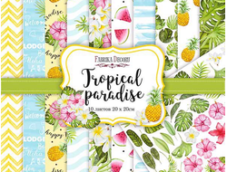 Набор скрапбумаги "Tropical paradise", 30,5x30,5 см от Фабрика Декору