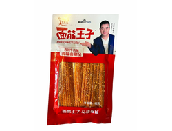 Азиатские снеки из соевого мяса с кунжутом "Говядина с приправами" Острые (красная пачка) 76гр