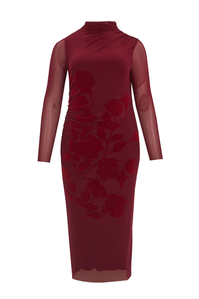 Платье облегающее вишнёвого цвета