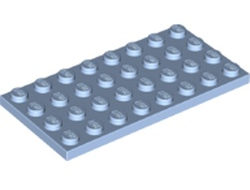 Plate 4 x 8, Bright Light Blue (3035 / 6056280 / 6377679 / 6424629)