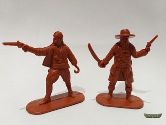 Пираты 2 фигуры (55мм) &quot;Уфимский солдатик&quot;, цвет - Коричневый полиэтилен