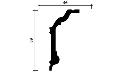 Потолочный плинтус DECOR-DIZAYN DD502, из дюрополимера, под покраску, ударопрочный, 2 метра