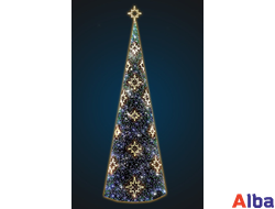 Светодиодная конусная Елка с мотивами, 10,0 м