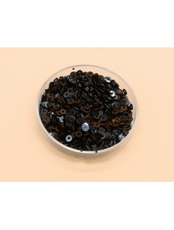 Пайетки 3 мм, цвет коричневый