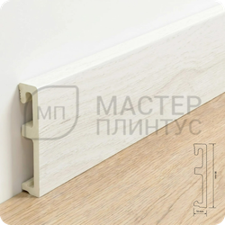 Плинтус напольный Salag Alpha 80*16*2400 мм. AP8161 Дуб дакота