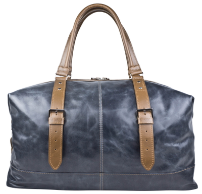 Кожаная дорожная сумка Campora Premium dark blue (арт. 
4019-54)