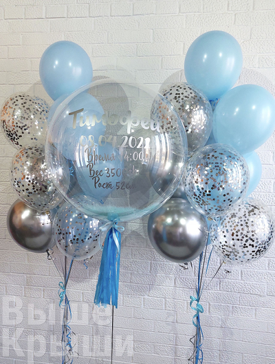 Сет "Нежно голубой" (21 шарик)