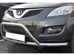 Защита переднего бампера радиус+низкая скоб d60/53 для Haval H5 2020-2024