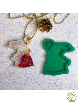 Заяц на мешке с гравировкой