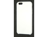 Защитная крышка iPhone 6/6S Plus, кожзам, с логотипом, белая