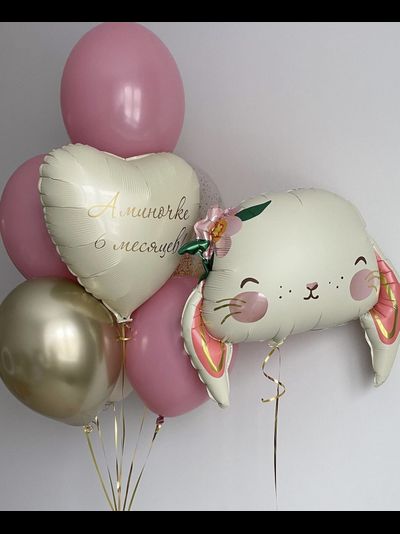 Шарики в роддом на выписку и встречу для малыша с коляской и грузиком