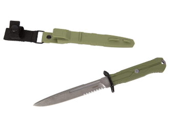 Нож Леший с серрейтором SW oliva