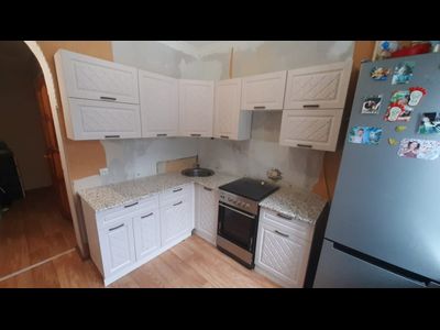 Кухня "Агава" 1,45мх2,75м угловая МДФ (Эра) светлая