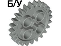 ! Б/У - Technic, Gear 24 Tooth with 1 Axle Hole, Light Gray (3648 / 364802 / 4107543) - Б/У