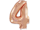 Фольгированная цифра - Розовое золото