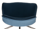 Кресло офисное DOBRIN DORA, синий велюр (1922-20), хромированная сталь