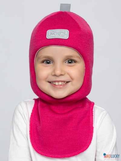 Шапка-шлем "NK"   20101-01, цвет ярко-розовый р. 52-54