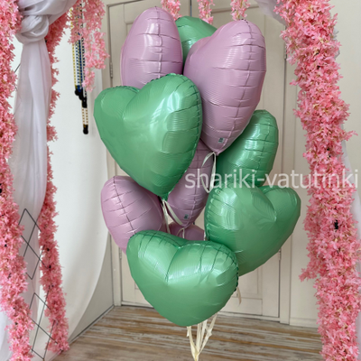 Фонтан из 10 весенних сердец