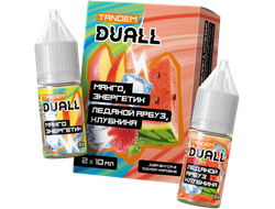 DUALL TANDEM SALT (20 MG) 30ml - МАНГО / ЭНЕРГЕТИК & ЛЕДЯНОЙ АРБУЗ / КЛУБНИКА