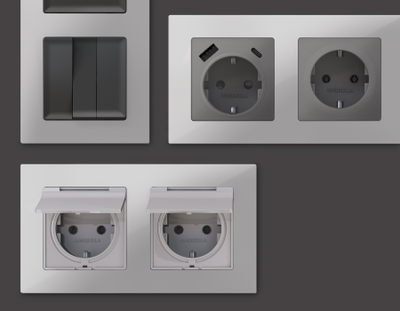 Рамки Серебро глянец, коллекция TECHNO_2