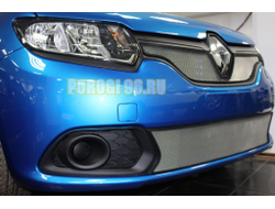 Защита радиатора Renault Sandero 2014-2018 chrome низ