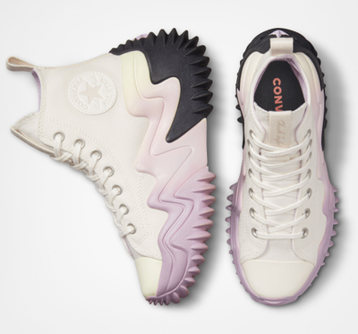 Кеды белые высокие Конверсы 172891C на платформе, Converse Run Star motion 172891C