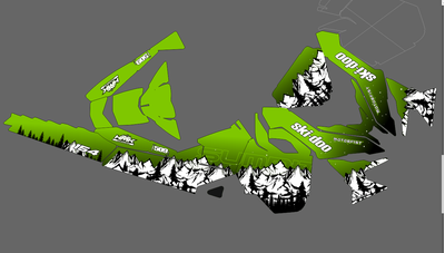 Наклейки на снегоход горы ёлки SKI DOO 2014 - 2016