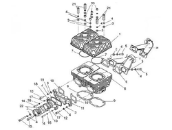 Цилиндровая группа и элементы систем впуска и выпуска 1 карб.