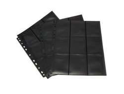 Лист для хранения карт в альбоме "Blackfire" с боковой загрузкой (3х3): черный