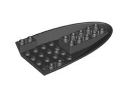 Aircraft Fuselage Forward Bottom Curved 6 x 10 with 3 Holes, Black (87611 / 4603189 / 6146459)