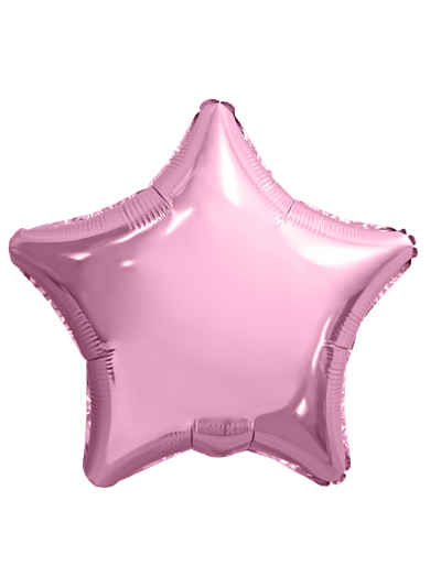 Фольгированный воздушный шар звезда розовая 46см