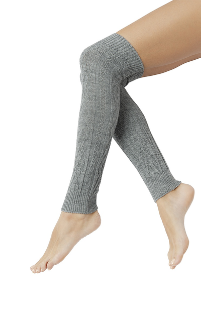 Гетры женские с шерстью MiNiMi Jacquard Var 4 480 серый меланж