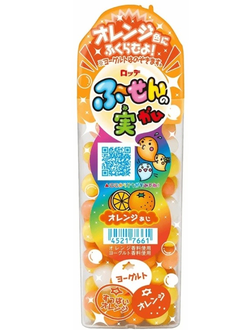 LOTTE Chewing Gum Fusen no Mi Orange - Жевательная резинка Апельсин