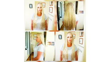 АФРОКОСЫ КЛАССИКА, плетение афрокосичек от МАСТЕРА Ксении Грининой в Краснодаре! Наша новая работа по плетению, цвет 613, блонд, 130 косичек! Срок носки такой причёски до 3 месяцев! Время плетения 5 ч.!