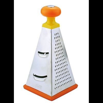 Терка 4-х гранная 23 см. нержавеющая сталь, с пластиковой ручкой