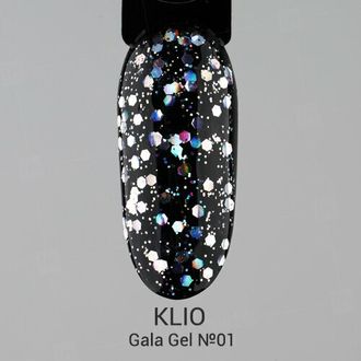 Klio Professional глиттер гель Gala gel № 01