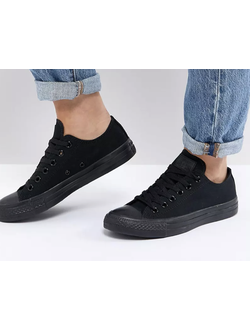 Черные низкие кеды CONVERSE MONOCHROME ALL STAR BLACK - M5039 фото