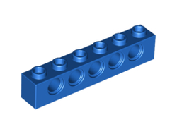 Technic, Brick 1 x 6 with Holes, Blue (3894 / 389423)