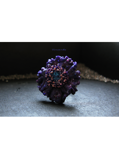 Пыльца Фей. Волшебное украшение - цветок из полимерной глины